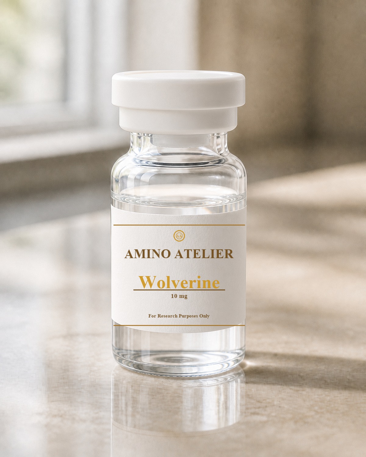 Amino Atelier Wolverine 10mg vial with seal logo